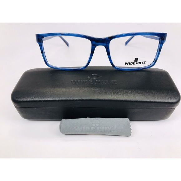 New Wide Guyz Blue Marble BIG AL Eyeglasses 58mm for The Stylish Large Man - Picture 2 of 11